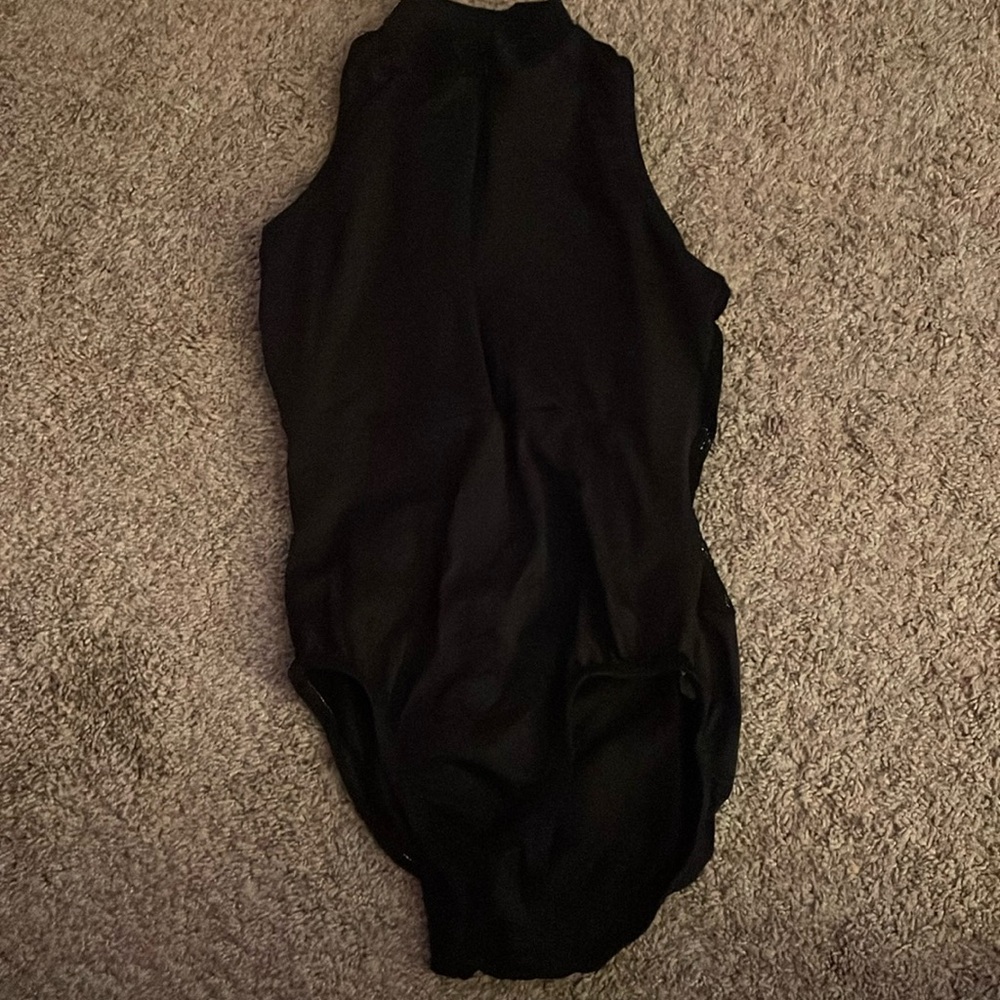 Black Natalie dance wear leotard